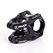 CYSKY 31.8 Bike Stem 35mm Short MTB Stem Handlebar Riser Ultra-Light CNC Aluminum Alloy 35mm Handlebar Clamp for Mountain Bike, Road Bike, MTB, Downhill (Black+Purple)