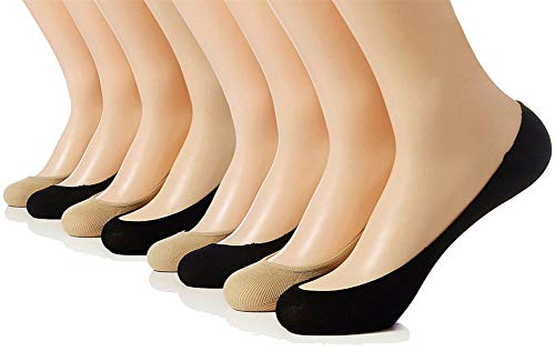 Dr. Anison Ultra Low Cut Liner No Show Socks Women Pack of 4 Pair 6 pair ( Fit Size 6-11) (8-Pack Asst)
