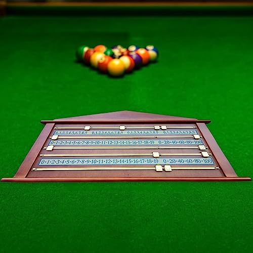 Tablero de marcador de snooker y billar de madera, accesorio para registro de puntuación en juegos de billar, sala de juegos o club de billar miniatura 7