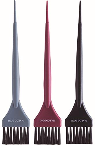 Marco Boni Kit Com 3 Pinceis Para Tintura Com Cabo Divisor De Mechas 1382 Cores Sortidas