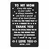 ENGZHI Unique Gifts for Mom Wallet Card Thank You I Love You Mommy Birthday Card from Daughter Son Mothers Day Gift Ideas Christmas