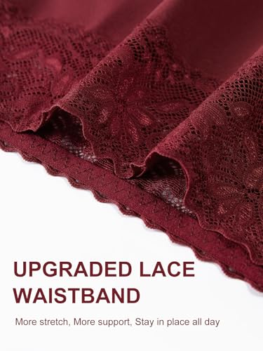 Womens Underwear Cotton Lace Bikini Panties Stretch Soft Breathable Briefs Comfortable Hipster Underpants 6 Pack3