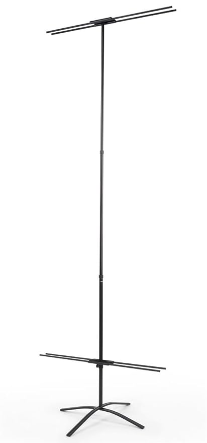 Displays2go Double-Sided Banner Stand Displays Customized Signs Up To 36 x 96-Inches, Height Adjustable, Lightweight, Includes Carrying Case