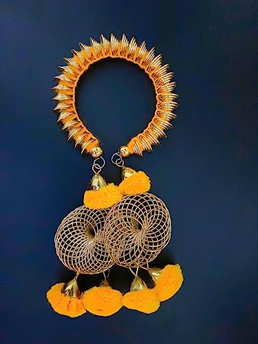 Image of Lumba Chuda Hanging Rakhi For Bhabhi| Bhabhi Kada Rakhi| Bhabhi Rakhi| Kids Rakhi | Adults Rakhi | Rakhi Gift | Rakhi Combo Set| Lumba Rakhi| Rakhi with Roli Chawal Packet|Rakhi For Sister