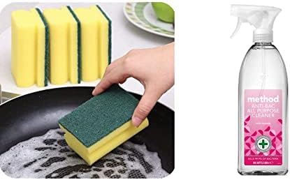 HomeSmith 24 Packs Heavy Duty Scrub Sponge, Dual-Sided Dishwashing & Cleaning Sponge for Kitchen, Bathroom and Home Cleaning ( Pack of 24 )