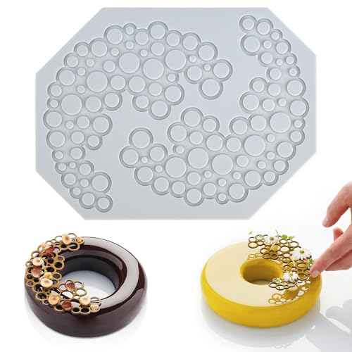 YapitHome Moules à Dentelle en Silicone, Tapis de Dentelle en Silicone,Moule silicone Patisserie pour Fondant,Chocolat,Pâte à...