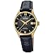 Produktbild Festina Uhr Für Damen F20011/4 Swiss Made Gold Edelstahl Case SchwarzLeder Band