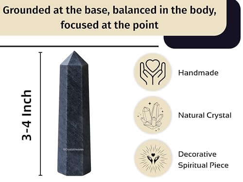 Image of Certified Blue Aventurine Crystal Tower Obelisk Point for Chakra, Healing and Balancing - AAA Grade Original Gemstone Agate for Reiki Meditation Yoga Spiritual (3-4 Inches)