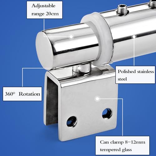 Barre de stabilisation extensible pour éliminer les vibrations des parois de douche - 4