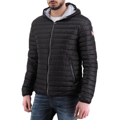 COLMAR Herren Leichte Daunenjacke mit Kapuze Schwarz D46 (I46)