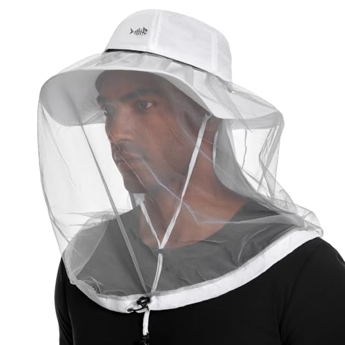 Bassdash UPF 50+ Sombrero para el Sol con mosquitera Oculta y Solapa para el Cuello para Hombres Mujeres al Aire Libre Pesca Senderismo Camping