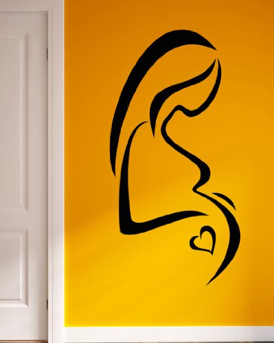 DesignToRefine Wall Vinyl Stickers Pregnant Pregnancy Mother and Baby for Living Room (z2074m)