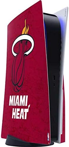 Skinit Decal Gaming Skin Compatible with PS5 Console - Officially Licensed NBA Miami Heat Black Partial Logo Design