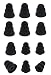 Ear Tips for In-Ear Earphone with 3.8-4.5mm Connector, Diana Fay Ear Gels Eartips Earphone Cover Earbud Cushions for Most In-Ear Headphone, 6 Pairs Set SML 3 Size Soft Gel, Black