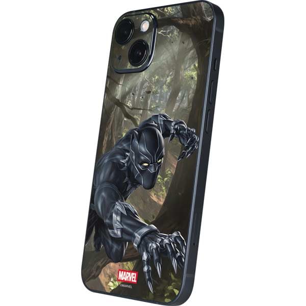 Skinit Decal Phone Skin Compatible with iPhone 14 Plus - Officially Licensed Marvel Black Panther in The Jungle Design