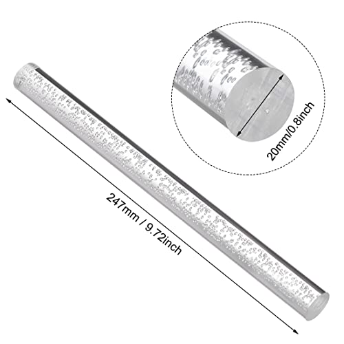 Image of uxcell Acrylic Round Rod,Clear,3 /4 Inch Diameter 10inch(247mm) Length,Solid Plastic PMMA Bar