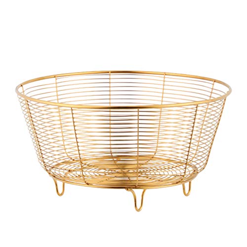 NICEXMAS Cesta de Escorredor de Frutas Vegetais Arame de Metal Tigela de Vegetais Cestas de Lavagem