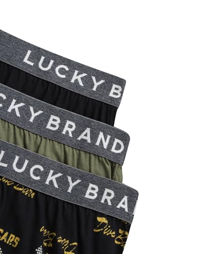 Lucky Brand Mens Boxer Shorts - 3 Pack Knit Cotton Boxers for Men with Functional Fly - Lightweight Mens Underwear Boxers4