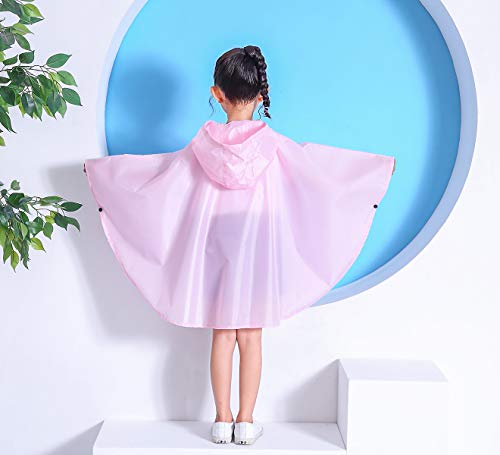 Image of Freesmily Kids Cute Raincoat Waterproof Rain Poncho Jacket Coat for Girls Boys
