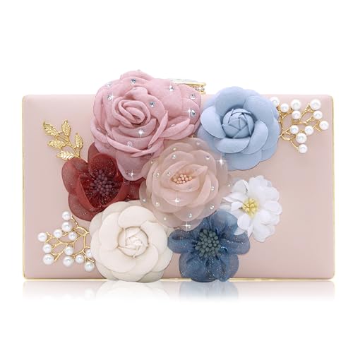 Milisente Sac à main pour femme - Motif floral - Pour mariage, 719-1 Rose, Medium
