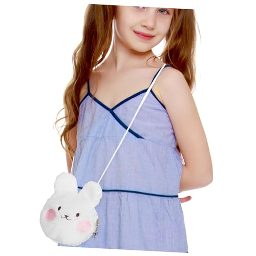 Plush Coin Purse for Boys and Girls Small Backpack Kawaii Rabbit Bag Girls Crossbody Bag Soft Fluffy Coin Wallet4