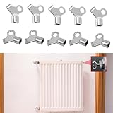 10PCS Radiator Bleeding Air Valve Key, Radiator Bleeder Valve, Radiator Plumbing Tool Valve Loose Key, Universal Car Accessories for Home Radiator Hot Water Flush Plumbing Tool Replacement (10PCS)