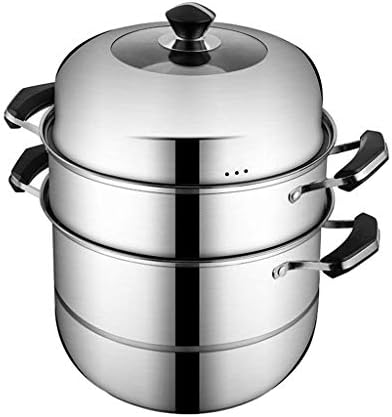 AYHa Large Capacity Steamer Pot|Stock Pot| Multi Food Cook Pot|Induction Pans with Tempered Glass Lid and Bakelite Handle| Suitable for All Hobs Including Induction,40cm