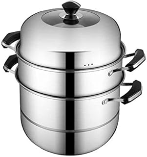 AYHa Large Capacity Steamer Pot|Stock Pot| Multi Food Cook Pot|Induction Pans with Tempered Glass Lid and Bakelite Handle| Suitable for All Hobs Including Induction,40cm