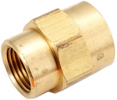 Anderson Metals 756119-0804 Pipe Fitting, Bell Reducing Coupling, Brass, 1/2 x 1/4 in. - Quantity 5