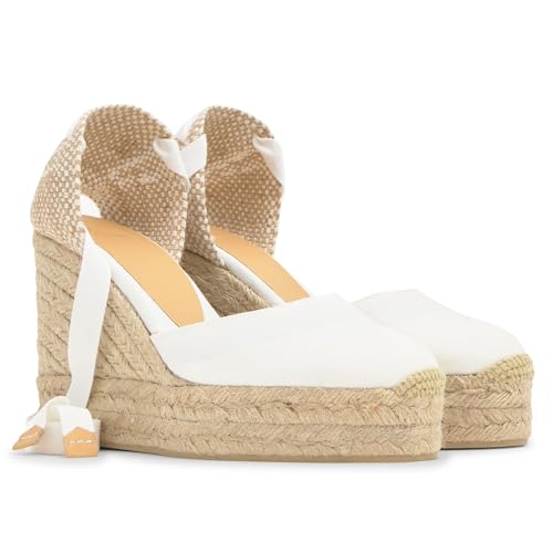 Image of CASTANER ESPADRILLES WEDGE ESPADRILLES CARINA WHITE WOMEN'S