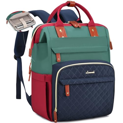 Image of LOVEVOOK Laptop Backpack for Women, 15.6'' Waterproof Nurse Bag Teacher Work Backpack Purse for Women, Travel Computer Backpack for College Office Business Ladies