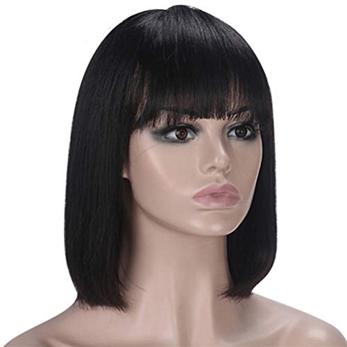 Perruque courte bob lace front synthétique pour masquer la perte de cheveux