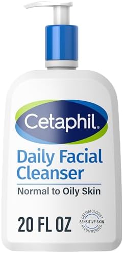 Cetaphil Daily Facial Cleanser Sensitive & Oily Skin, 20 oz