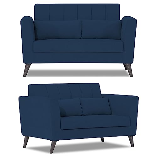 Image of Adorn India Daniel 3+2+1 6 Seater Sofa Set (Blue) (3 Year Warranty)