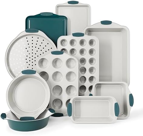 Country Kitchen Nonstick Stackable Bakeware Set - Heavy Duty, Durable...