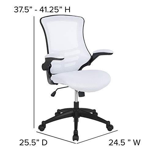 Image of Flash Furniture Kelista Office Chair, Ergonomic, Mid-Back, Black Mesh with Swivel