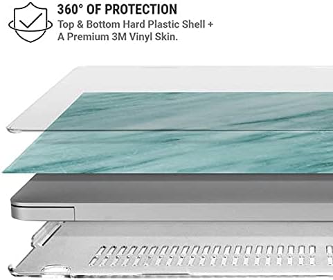 Skinit Case + Skin Compatible with MacBook Pro 16in (2019-20) Originally Designed Turquoise Marble Design