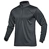 KEFITEVD Heren poloshirt met lange mouwen 1/2 Zip Workout Shirt Lichtgewicht Tops voor Golf Running