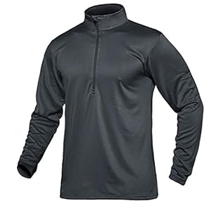 KEFITEVD Heren poloshirt met lange mouwen 1/2 Zip Workout Shirt Lichtgewicht Tops voor Golf Running
