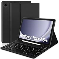 Funda con Teclado para Samsung Galaxy Tab A9+ 2023 11 Pulgadas, Español Ñ Teclado con Funda Protectora Compatible con Samsung Galaxy Tab A9 Plus 2023 (SM-X210/ X216/ X218) (Black)