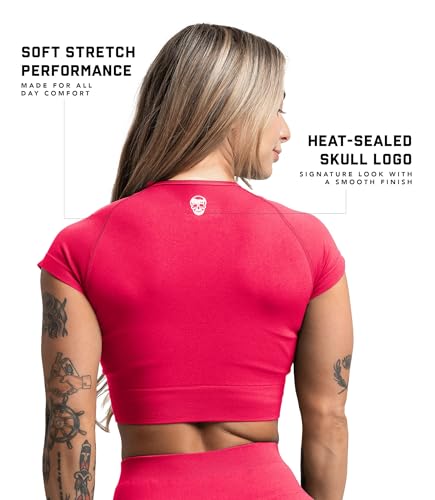 Image of Gymreapers Short Sleeve Workout Tops for Women - Crop Tops for Women Tee - Yoga Athletic Tops for Running, Gym, & Training