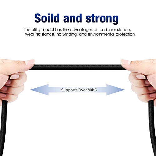 Cbus 6Ft Heavy-Duty Usb-C Fast Charging Cable For Samsung Galaxy A03S, A12, A13, A14 5G, A23 5G, A51/A52/A53 5G, S23/Plus/Ultra, S20 Fe, S21 Fe 5G, S22/Plus/Ultra, Xcover Pro, Z Flip, Z Fold (Black) #TOP1