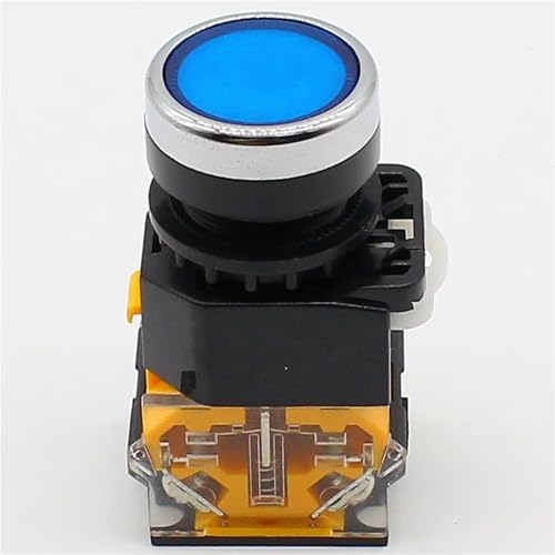 Interrupteur bouton-poussoir momentané 22mm 1 NO 1 NC pour commande électrique