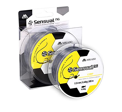 Mikado Karpfenschnur Sensual N.G. CARP 0.24mm-0,45mm / 600m Angelschnur Feederschnur Monofil TOP (0,30mm/8,83kg/600m)