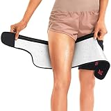 KUMAYES Sauna Thigh Trimmers for Women Sweat Thigh Bands Shaper Thigh Trainer Slimmer Wraps Adjustable Two Way Belt (Large: 29.1'x 7.8', Black)