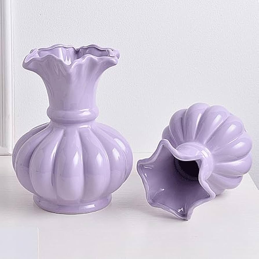 ロココ　お洒落な陶器の器　フラワーベース　置物　飾り　玄関 Amazon.co.jp: ロココ調 インテリア 陶器 花瓶 フラワーベース