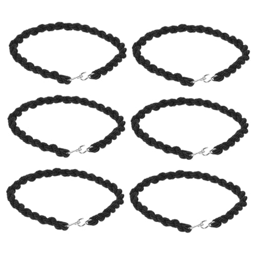 WOONEKY Camping Leggings Rope 3 Pairs of Black Adjustable Bungee Cords Elastic Lashing Straps for Hiking Cycling