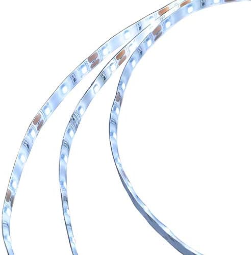 UL IP65 Water-Resistant Silicone Gel 16.4-Feet Flexible LED Strip with 300xSMD2835 12-Volt 24 Watts, White, 20155WH