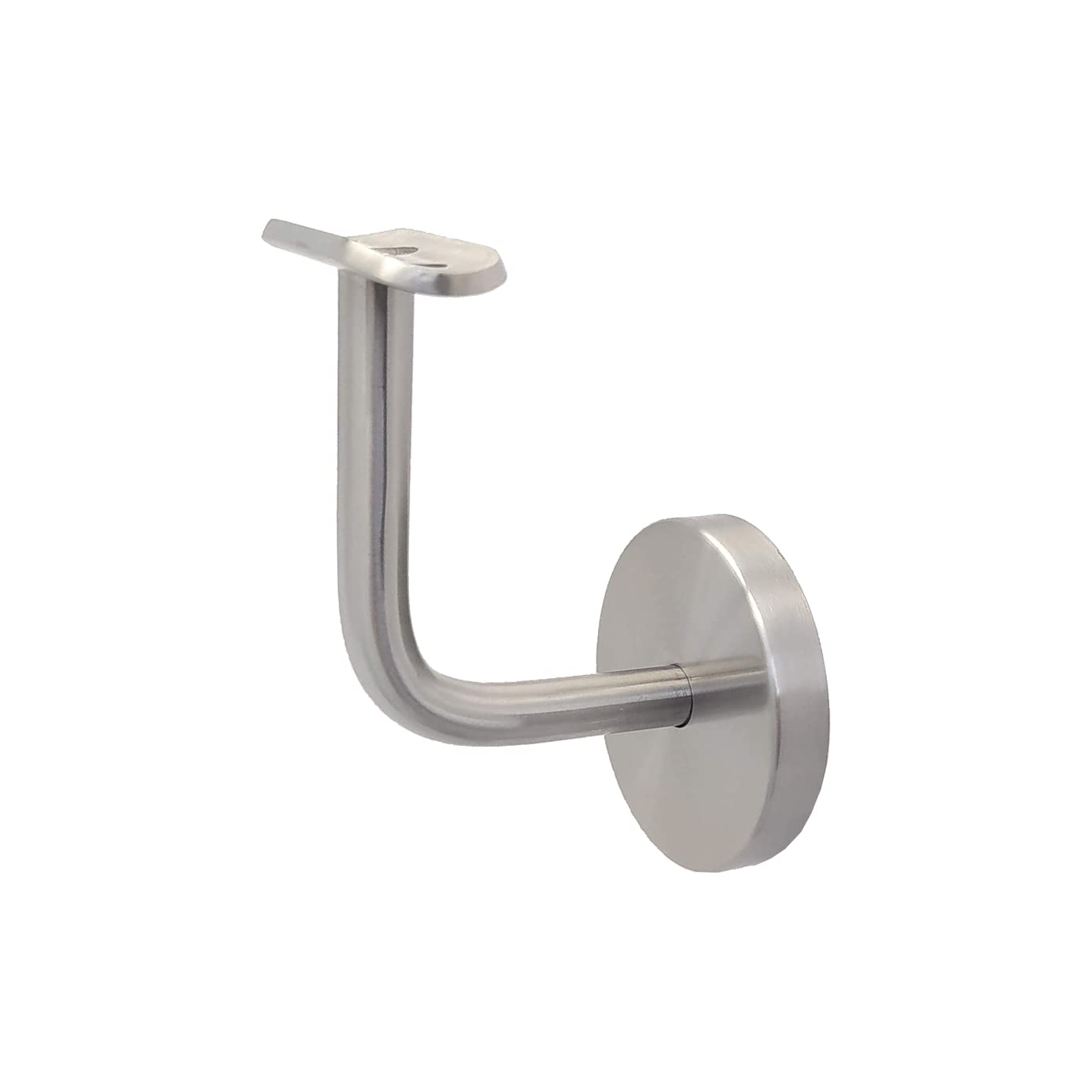 SOSTEGNO CORRIMANO INOX AISI 316 SATINATO, CON PIASTRA A TRE FORI E ROSETTA AD INCASTRO - PER TUBO Ø42,4 MM