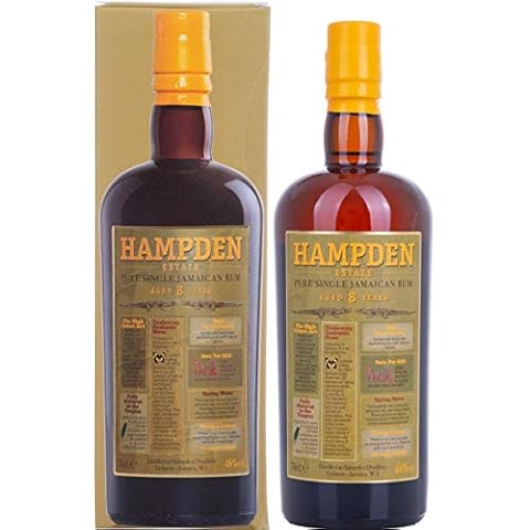 Hampden Pure Single Jamaican Rum aus Zuckerrohr 700 ml, 46% Vol. | Fruchtige, Süße Noten, Würzige Noten von rotem Pfeffer & Nelken Cover